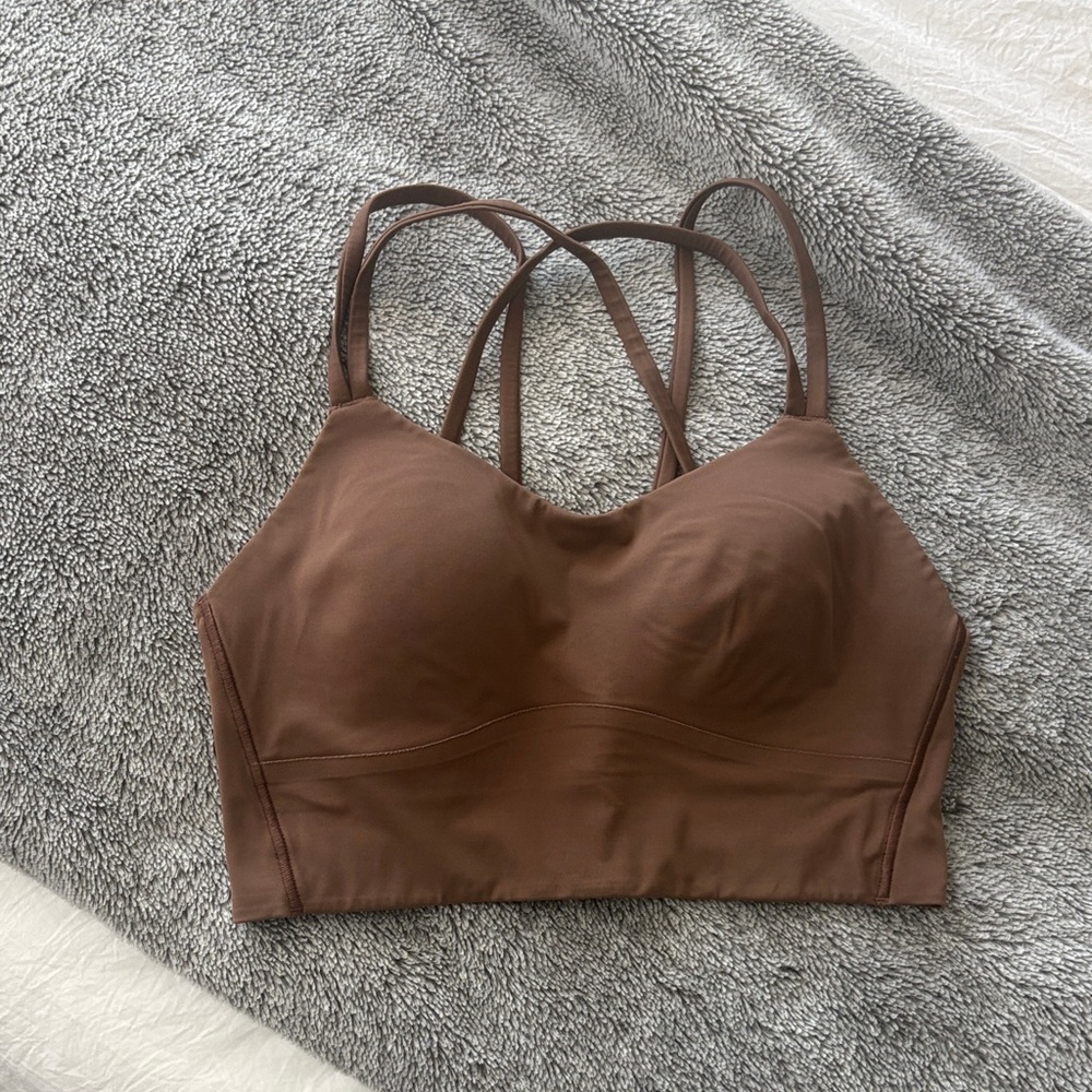 Lululemon brown like a cloud longline bra